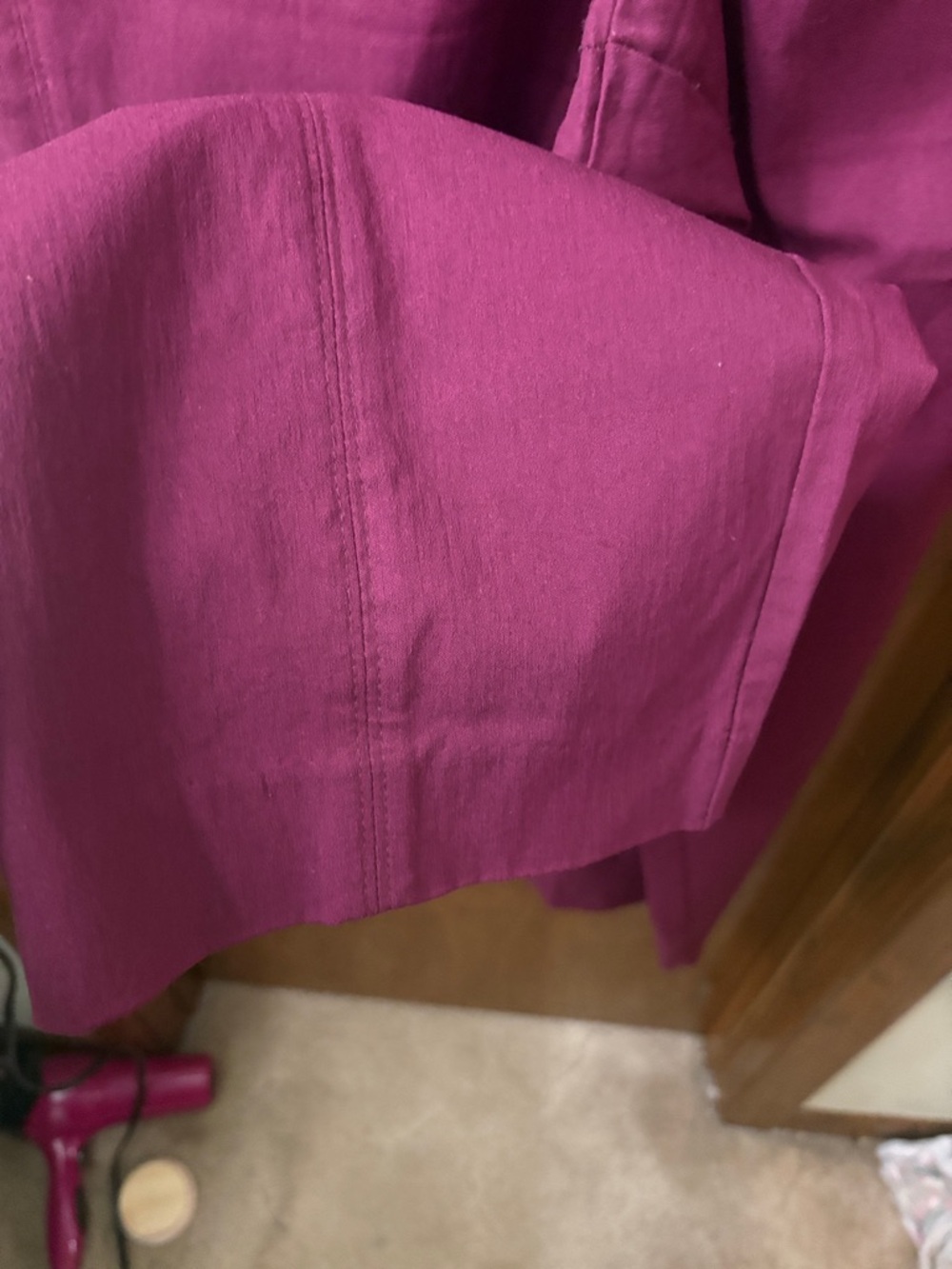 Merra Lane Wine-Magenta High-Waist Dress Pants 28W - Picture 4 of 6